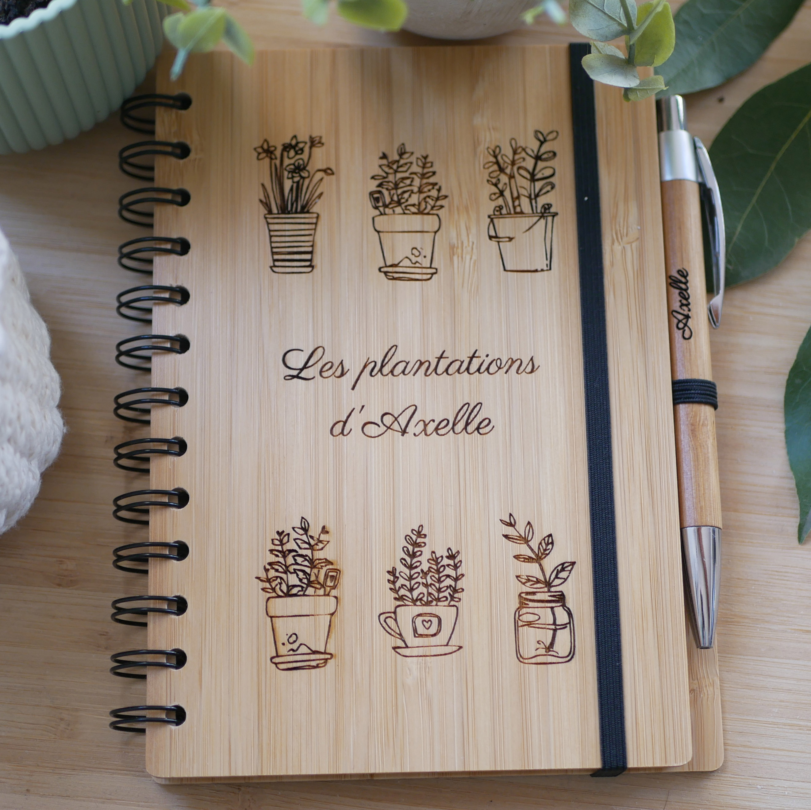 Carnet de notes pour plantes et jardinage à personnaliser